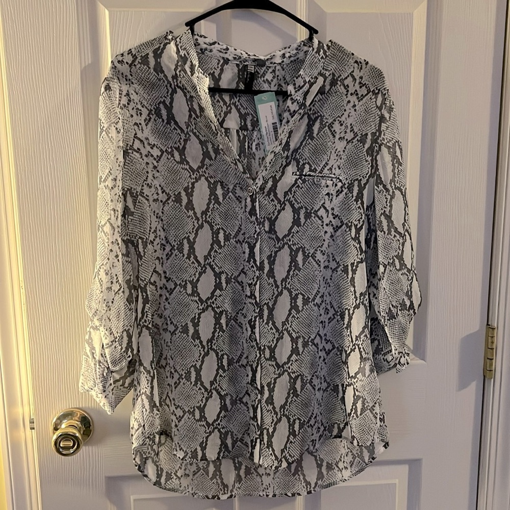 Snake Print Dress Shirt - StitchFix Exclusive NWT